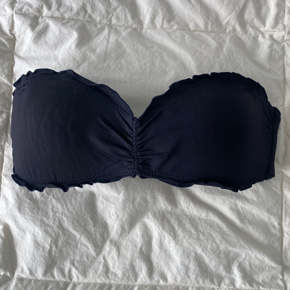 H&M black frilled bikini top